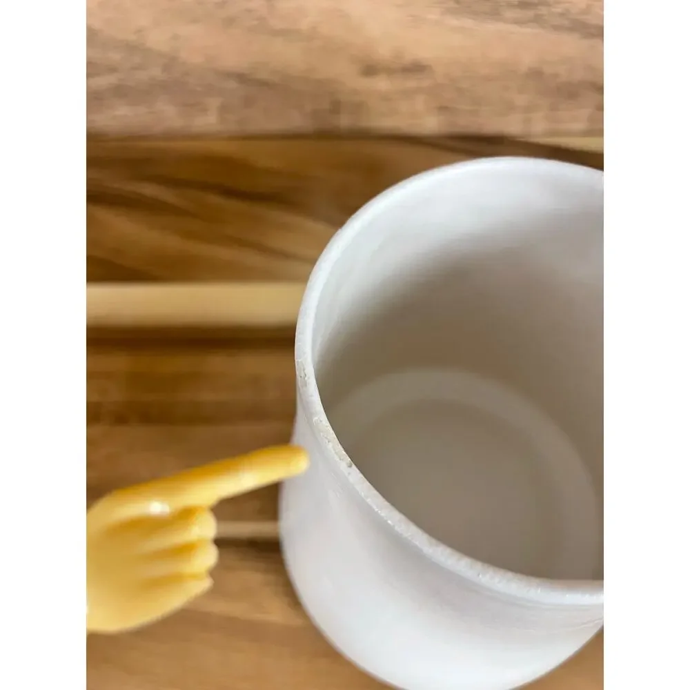 Vintage 1991 Steven Schiffer Signed Studio Pottery Canada Goose Handle Mug - Picture 6 of 11